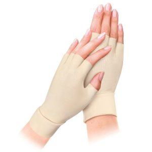 Beige arthritis gloves for men and women
